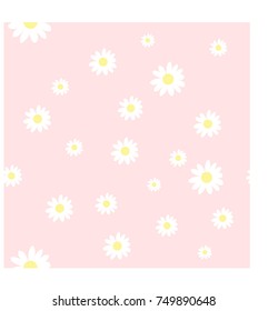 pink pastel seamless cute daisy background