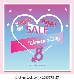 Pink and pastel social media template for various ad banner. Modern banner and greeting card. Also can be used any digital advertising needs. Women day template vector pink