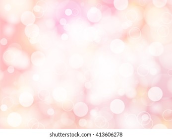 Pink and pastel Soft color bokeh romantic abstract background