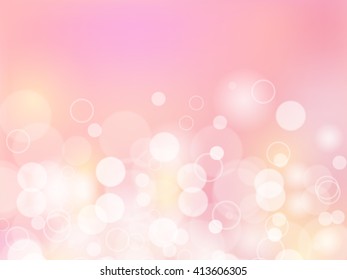Pink and pastel Soft color bokeh romantic abstract background
