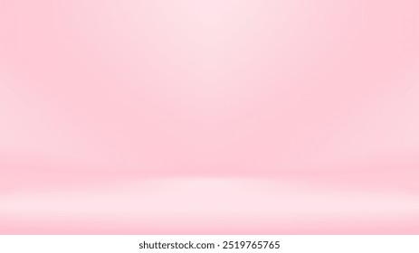 Pink Pastel Studio Gradient Background. Abstract Backdrop Presentation Product Design. Vector Illustration.