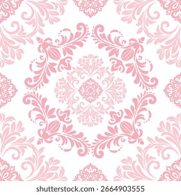 pastel rosa Padrão de flores tailandesas para fundo, padrão sem costura.