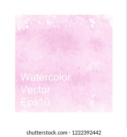 pink pastel watercolor background, texture, template. vector illustration.
