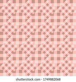 Pink patchwork seamless vector geometric pattern. Simple textured surface print design. For backgrounds, fabrics, stationery, and packaging.