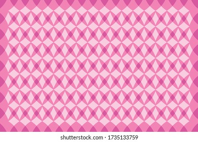 Pink Pattern Background, Purple textile, napkin, tablecloth on blue wooden kitchen table. View from above, top with copy space. Traditional pattern and color