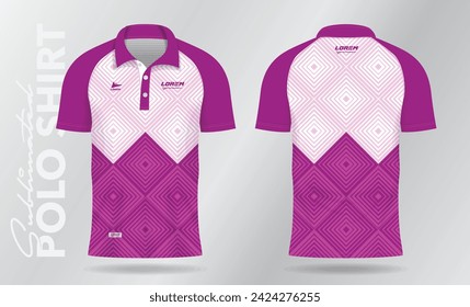 pink pattern and background for sublimation polo sport jersey template design
