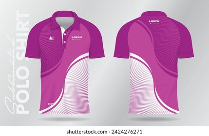 pink pattern and background for sublimation polo sport jersey template design