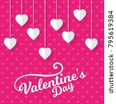 Pink pattern background with valentine