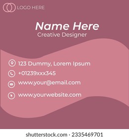 Pink pattern business card template