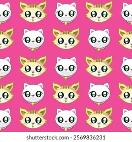 pink pattern cute kitten for gift