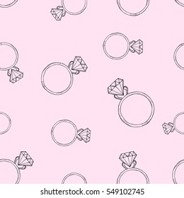 Pink pattern from the diamond ring. Seamless.