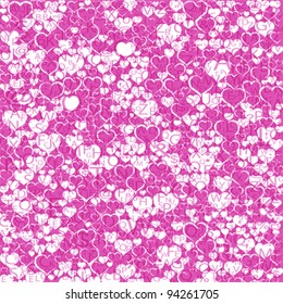 Pink pattern with hearts, Valentine background. Love concept, vector