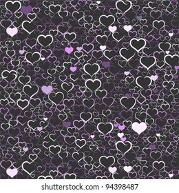 Pink pattern with hearts, Valentine background. Love concept vector
