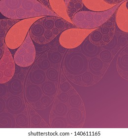 Pink pattern on a lilac background 