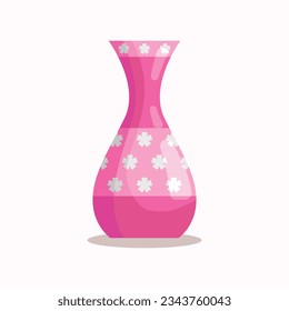 Diseño plano de vástago brillante de patrón rosa