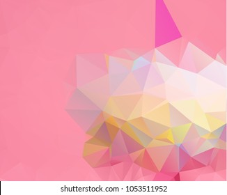 Pink Pattern. triangular template. Geometric sample. Repeating routine with triangle shapes