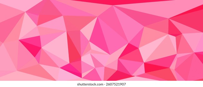 Pink Pattern. triangular template. Geometric sample. Repeating routine with triangle shapes