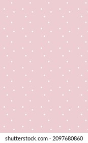 rosafarbenes Muster mit weißen Polka-Punkten, heller Hintergrund, Tapete, Poster, Banner, Deckel, Postkarte