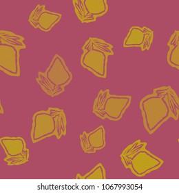 pink pattern with yellow strawberries, for children's textiles, for notebooks and postcards