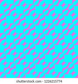 Pink patterns on turquoise background, seamless background
