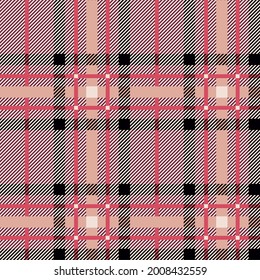 pink pattren burberry vector for printing fashion