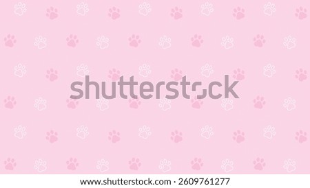 Pink paw print background illustration