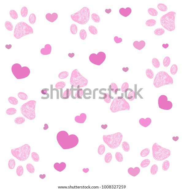 pink paw print logo