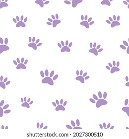 Pink paws pattern. Animal paws. Pets. Man's most loyal friend