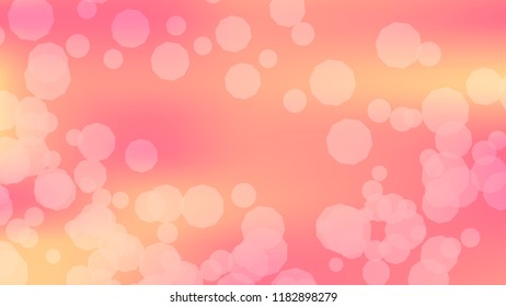 Pink peach gradient background. Light blurry gradient pattern.  Elegant peach colors. Soft colors. Blurred pink, peach bokeh background. Sunrise sky landscape. Colorful blurry gradient holography.