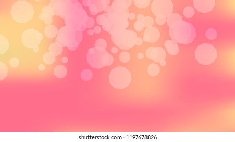 Pink peach gradient background. Light blurry gradient pattern.  Elegant peach colors. Soft colors. Blurred pink, peach bokeh background. Sunrise sky landscape. Colorful blurry gradient holography.