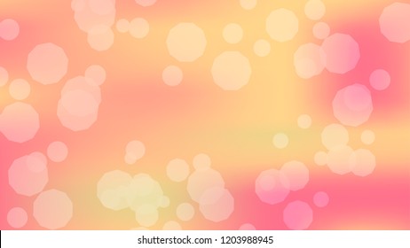 Pink peach gradient background. Light blurry gradient pattern.  Elegant peach colors. Soft colors. Blurred pink, peach bokeh background. Sunrise sky landscape. Colorful blurry gradient holography.