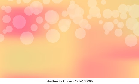 Pink peach gradient background. Light blurry gradient pattern.  Elegant peach colors. Soft colors. Blurred pink, peach bokeh background. Sunrise sky landscape. Colorful blurry gradient holography.