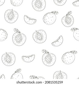 patrón transparente de melocotón rosa. fondo de fruta fresca. Fondo interminable de albaricoque, textura. Fondo de frutas