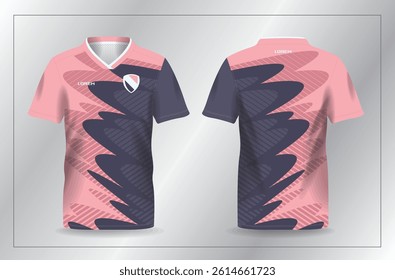 pink peach sport jersey for football and soccer shirt template