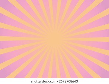 Rosa und Pfirsich Sunburst Hintergrund: Vibrant Radial Design für Präsentationen Vektor