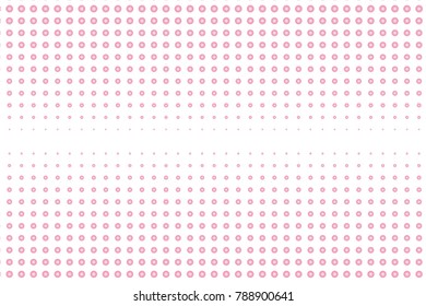 Pink pearl Halftone background. Digital gradient. Dotted pattern with circles, dots, point large scale. Design element for web banners, posters, cards, wallpapers, sites, panels. 