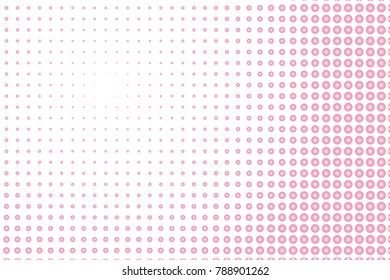Pink pearl Halftone background. Digital gradient. Dotted pattern with circles, dots, point large scale. Design element for web banners, posters, cards, wallpapers, sites, panels. 
