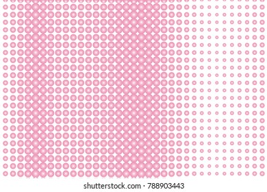 Pink pearl Halftone background. Digital gradient. Dotted pattern with circles, dots, point large scale. Design element for web banners, posters, cards, wallpapers, sites, panels. 
