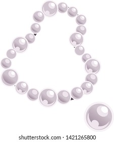 Pink Pearl Necklace Vector Cartoon Stock Vector (Royalty Free ...