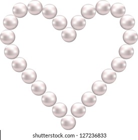 Pink Pearl Shaped Heart