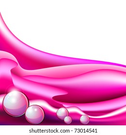 Pink pearls and silk