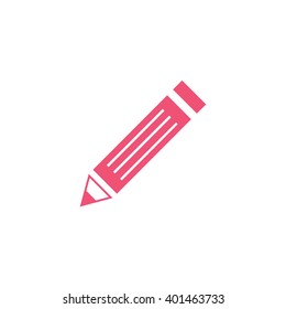 Pink pencil icon vector illustration