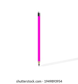 Pink pencil vector and illustration 