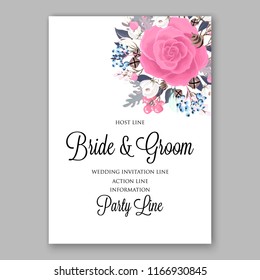 Pink Peony wedding invitation Vector botanical banners set with pink peony flowers greeting card  bridal shower invitation