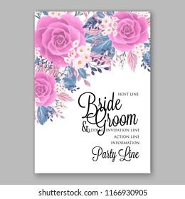 Pink Peony wedding invitation Vector botanical banners set with pink peony flowers greeting card  bridal shower invitation