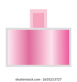 Um frasco de perfume rosa. Uma fragrância para mulheres.