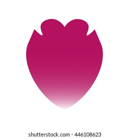 Pink petal of mallow signs pattern on white background. Fashion design. Modern spring, summer stylish abstract. Template for prints and decoration. Vector illustration
