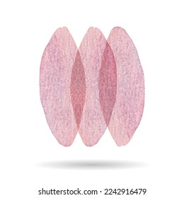 pink petal watercolor vector isolated
