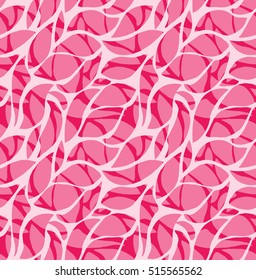 Pink petals abstract seamless pattern