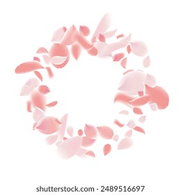 pink petals Enchanting vector background with delicate  swirling against transparency. Evoking nature's beauty, captivates with vibrant colors, perfect for banners celebrating spring's allure and love